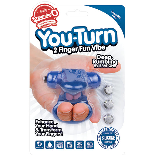 Screaming O You-Turn 2 Finger Fun Vibe - Blueberry Blue