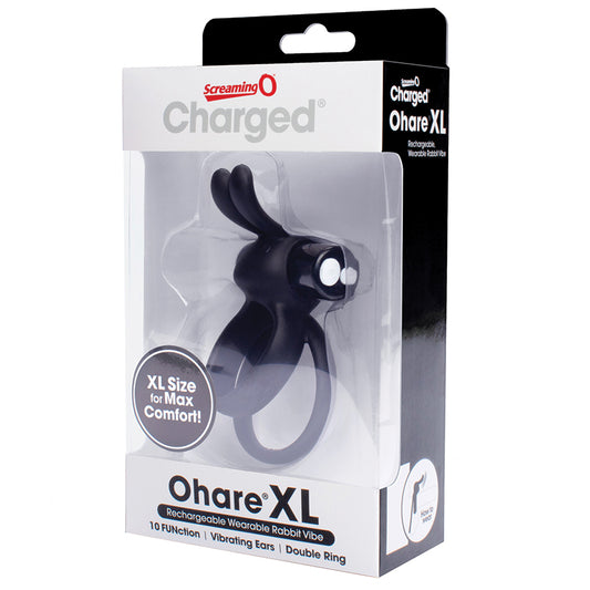 Screaming O Charged Ohare XL Vibrating Ring - Black