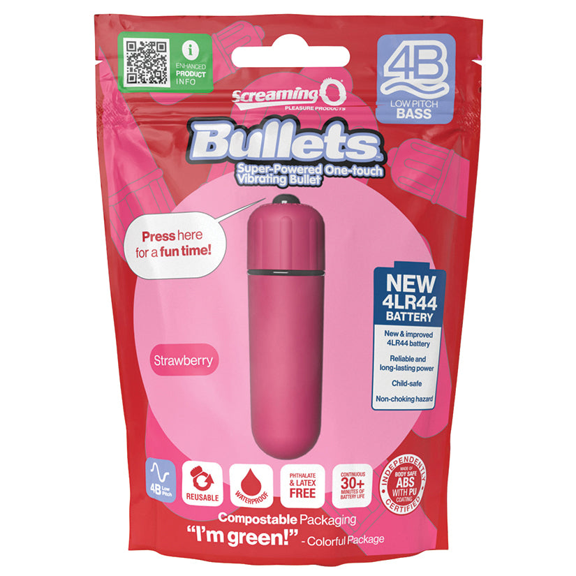 Screaming O 4B Deep Rumbling Bullet - Strawberry