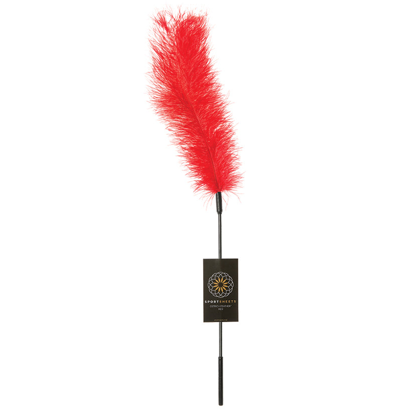 Sportsheets-Ostrich-Feather-Tickler-Red