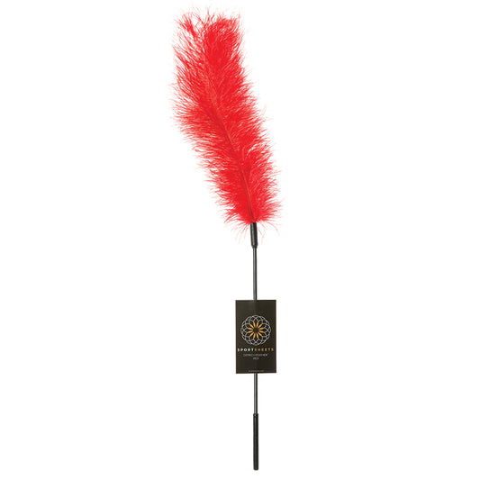 Sportsheets-Ostrich-Feather-Tickler-Red