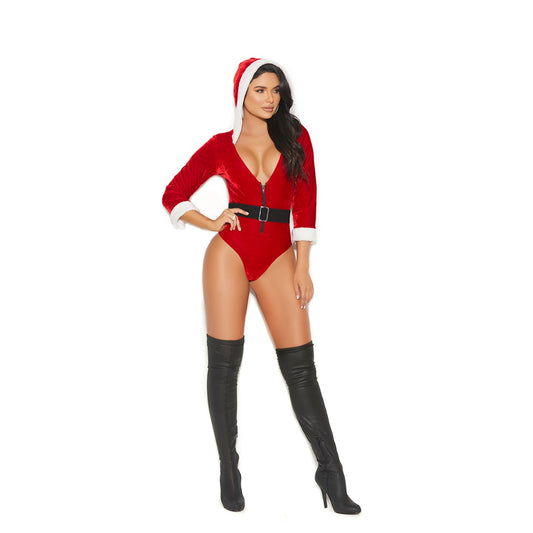 Elegant Moments Santa's Tease Costume - Red Large