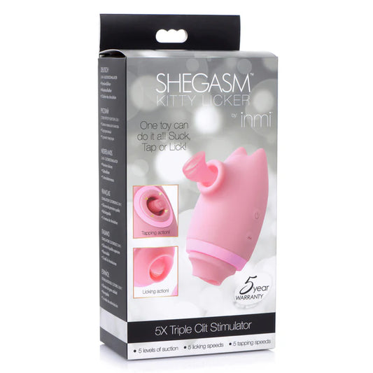 Shegasm Kitty Licker 5X 3-In-1 Clit Stimulator
