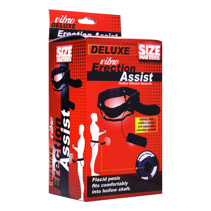 Size Matters Deluxe Vibro Erection Assist Hollow Silicone Strap-On