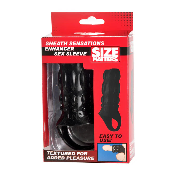 Size Matters Sheath Sensations Enhancer Sex Sleeve - Black