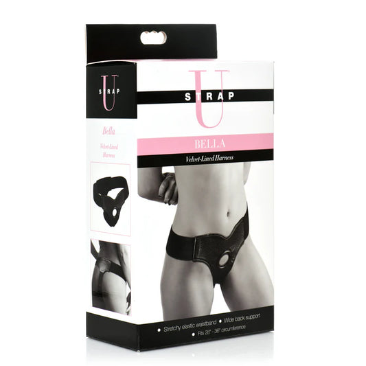 Strap U Bella Velvet Lined Elastic Strap-On Harness