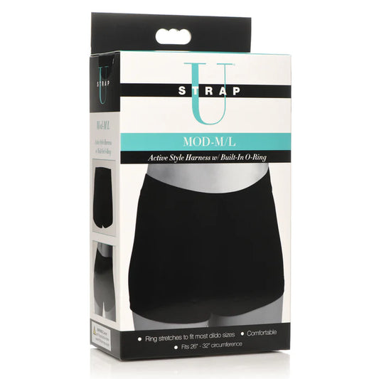 Strap U Mod Strap-On Style Harness with Built-In O-Ring - M/L