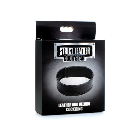 Strict Cock Gear Leather And Velcro Cock Ring