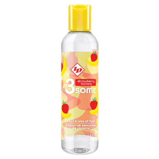 ID 3some Warming Lubricant - Strawberry Banana 4oz
