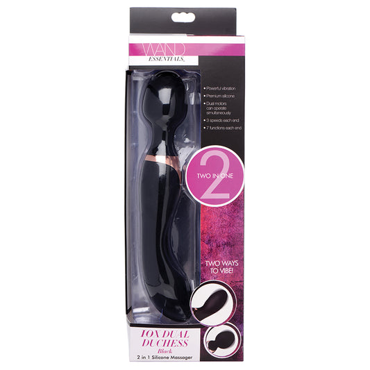 Wand-Essentials-10X-Dual-Duchess-2-In-1-Silicone-Massager-Black