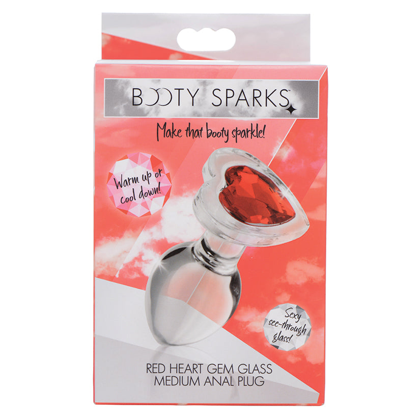 Booty-Sparks-Red-Heart-Gem-Glass-Anal-Plug-Medium