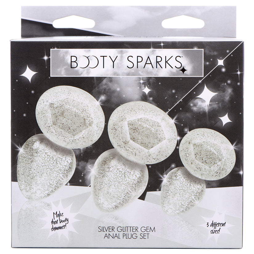 Booty-Sparks-Glitter-Gem-Anal-Plug-Set-Silver