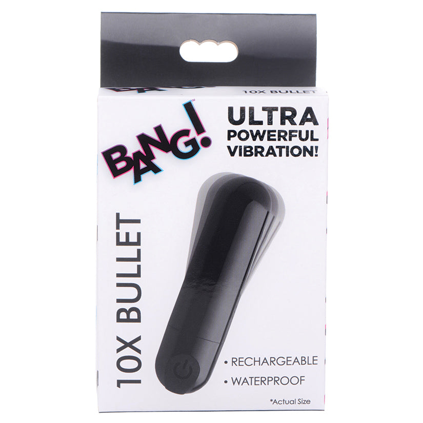 Bang!-10X-Rechargeable-Vibrating-Metallic-Bullet-Black