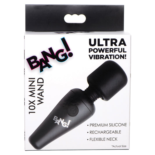 Bang!-10X-Vibrating-Mini-Silicone-Wand-Black