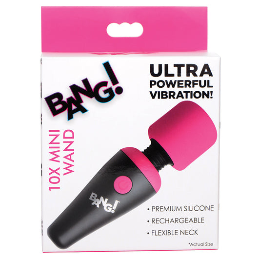 Bang!-10X-Vibrating-Mini-Silicone-Wand-Pink