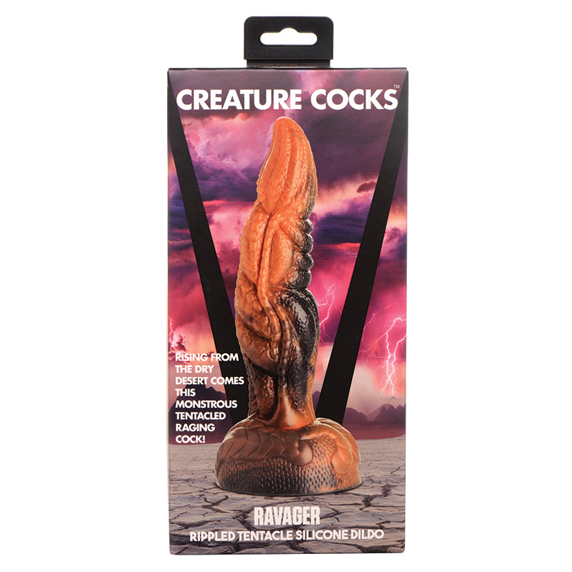 Creature-Cocks-Ravager-Rippled-Tentacle-Silicone-Dildo