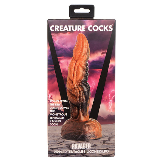 Creature-Cocks-Ravager-Rippled-Tentacle-Silicone-Dildo