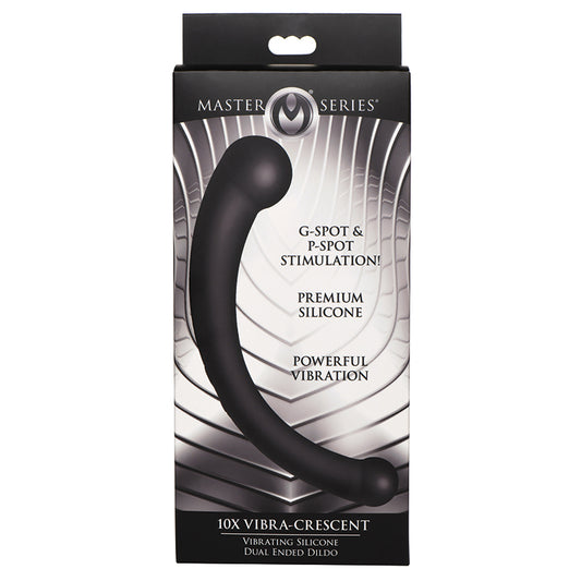 Master-Series-10X-Vibra-Crescent-Vibrating-Silicone-Dual-Ended-Dildo-Black