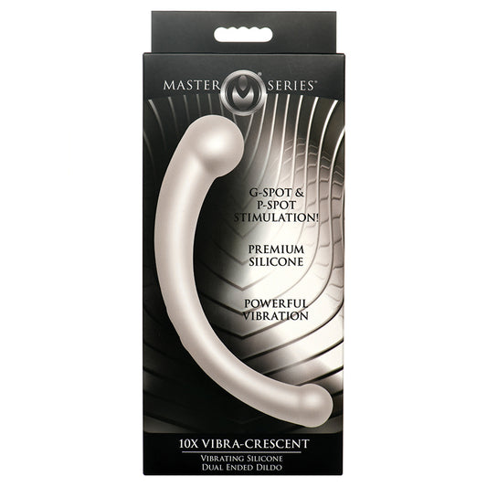 Master-Series-10X-Vibra-Crescent-Vibrating-Silicone-Dual-Ended-Dildo-Silver