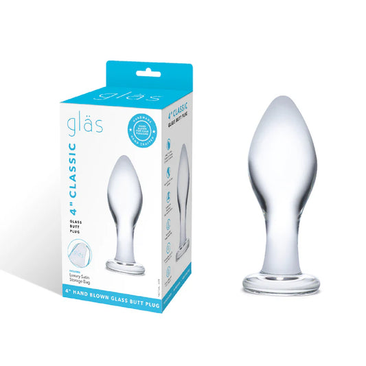 4" Classic Glass Butt Plug