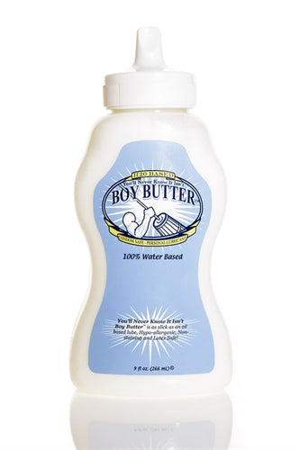 Boy Butter Water Based Cream Lubricant | 9 oz Squeeze Bottle