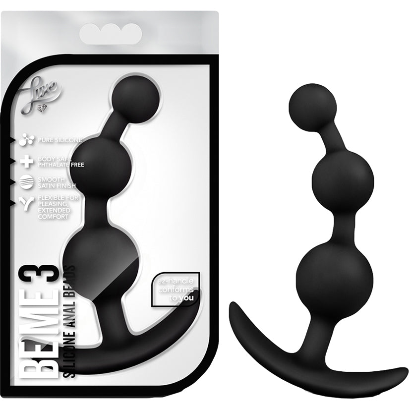 Luxe-Be-Me-3-Black-5.25-Inch-Anal-Plug-With-Handle