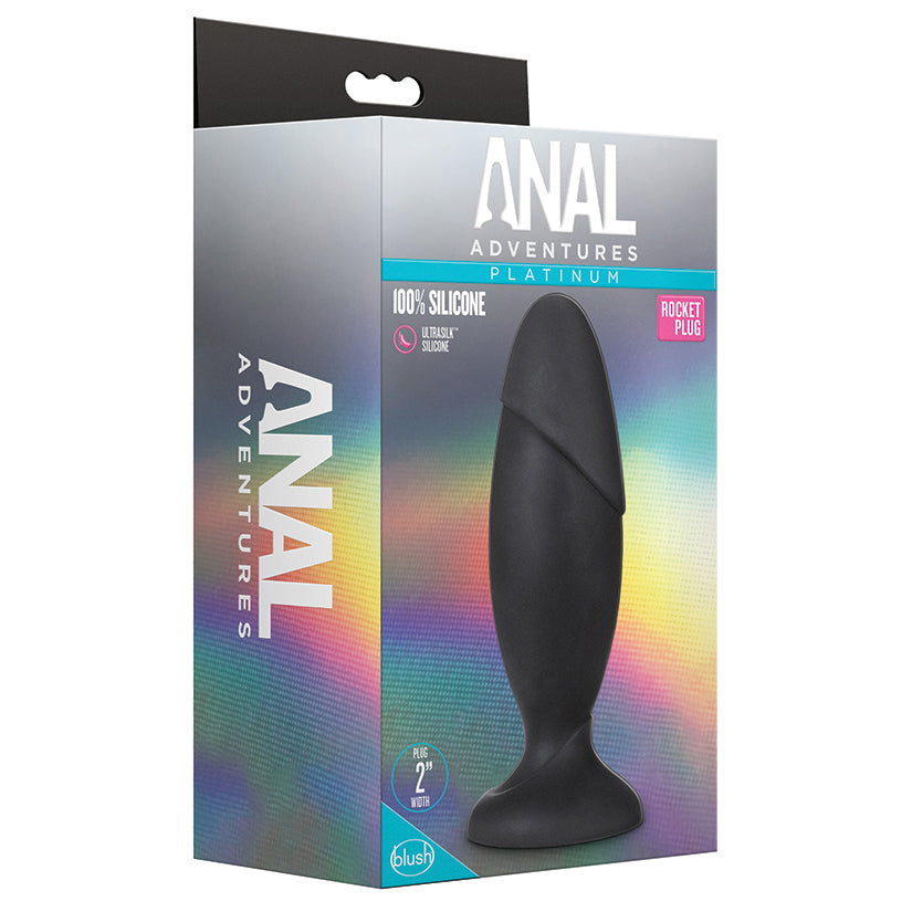 Anal-Adventures-Platinum-Rocket-Black-6.5-Inch-Anal-Plug