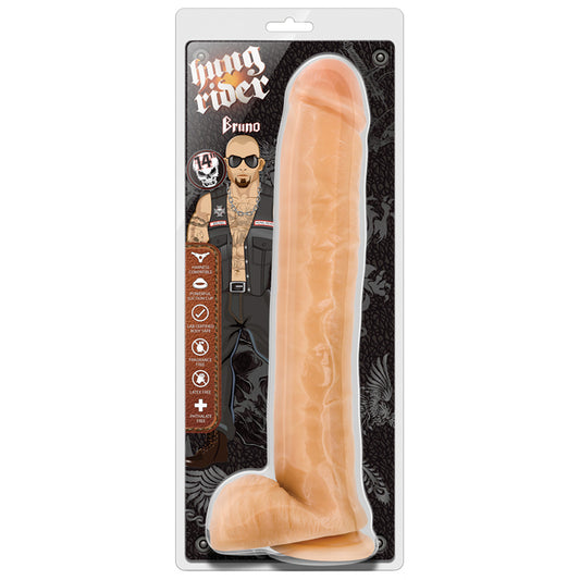 Hung-Rider-Bruno-Realistic-Beige-14-Inch-Long-Dildo-With-Balls-Suction-Cup-Base