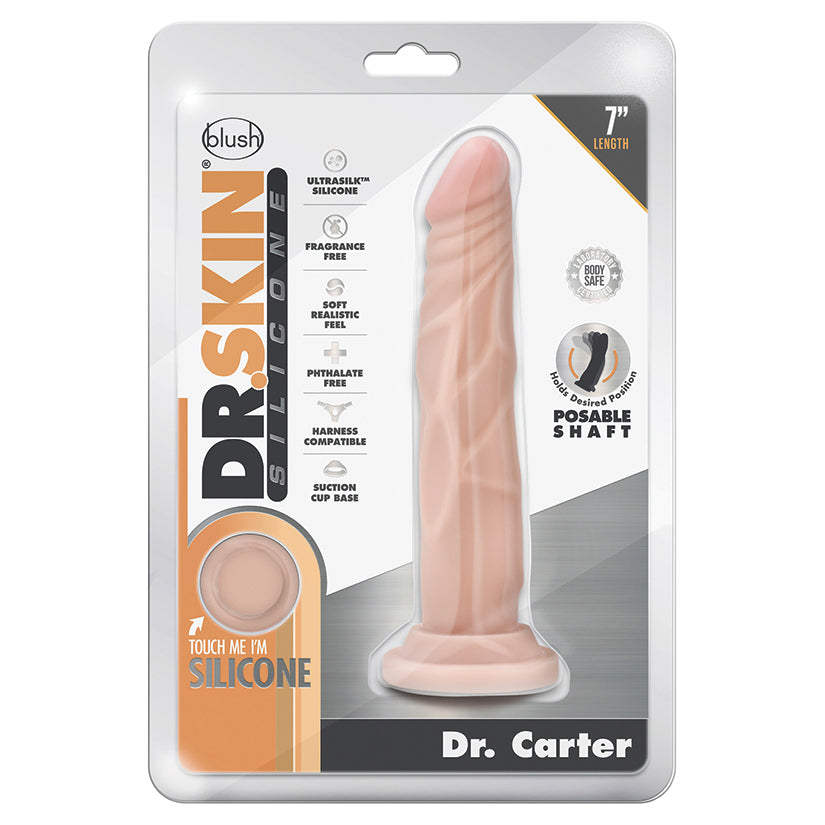 Dr-Skin-Silicone-Dr-Carter-Realistic-Vanilla-7.5-Inch-Long-Dildo-With-Suction-Cup-Base