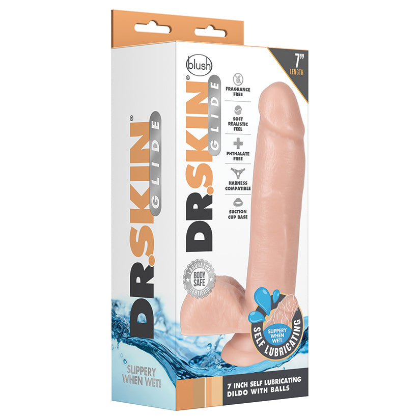Dr-Skin-Glide-Realistic-Vanilla-7-Inch-Long-Dildo-With-Balls-Suction-Cup-Base