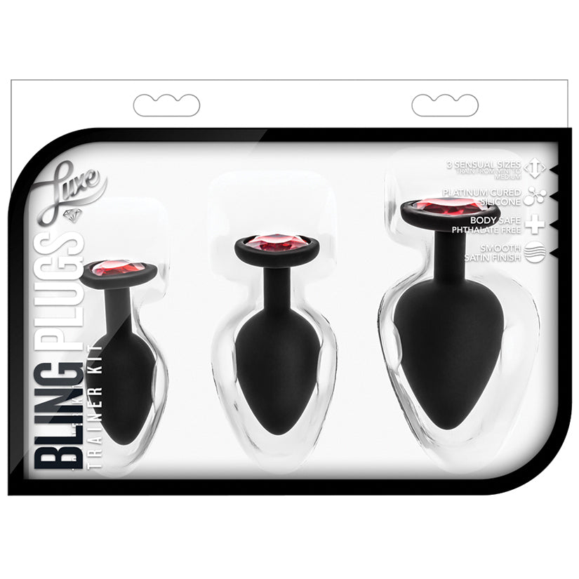 Luxe-Blings-Training-Kit-Black-With-Red-Gems-Anal-Plug