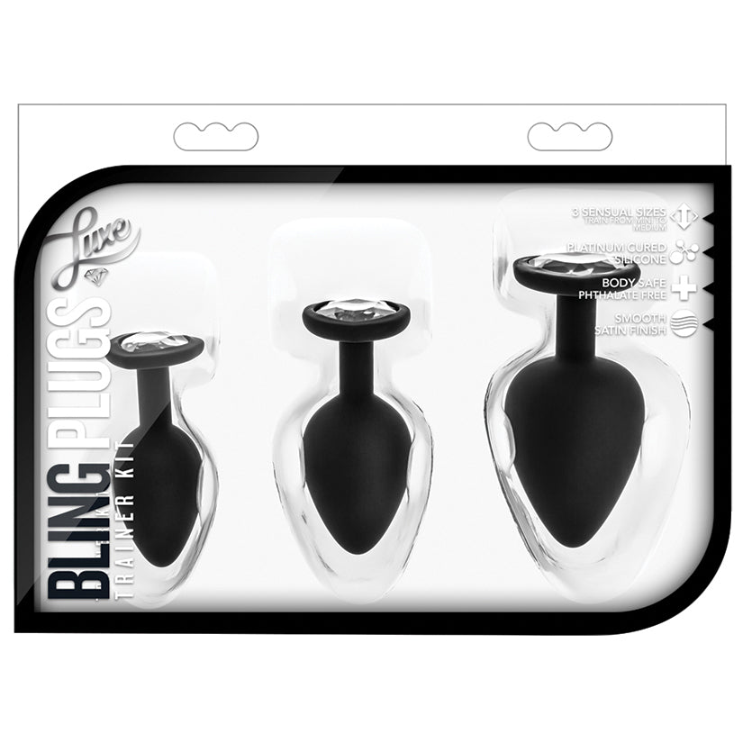 Luxe-Blings-Training-Kit-Black-With-White-Gems-Anal-Plug