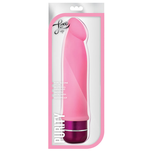 Luxe-Purity-Pink-7.5-Inch-Long-Vibrating-Dildo