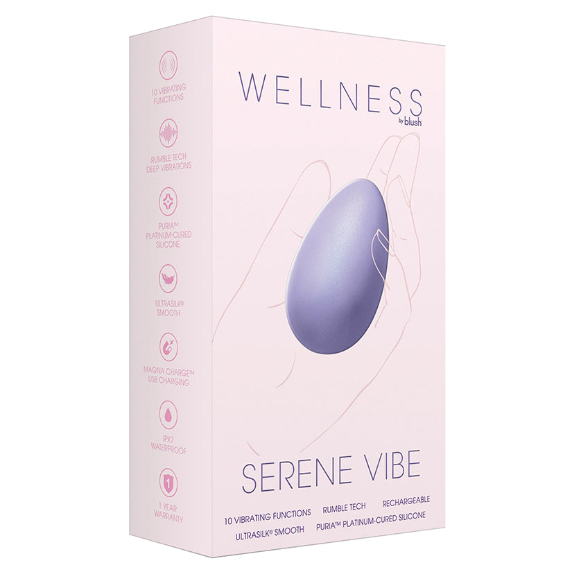 Wellness By Blush  Serene Vibe Full Body Personal Hand Held Massager - Made with Purio Silicone