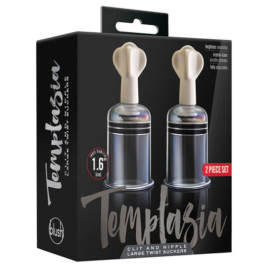 Temptasia-Clit-Nipple-Large-Twist-Suckers-Set-of-2-Clear-Pump