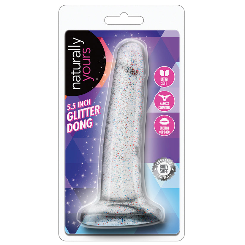 Naturally-Yours-Realistic-Sparkling-Clear-5.5-Inch-Long-Dildo-With-Suction-Cup-Base