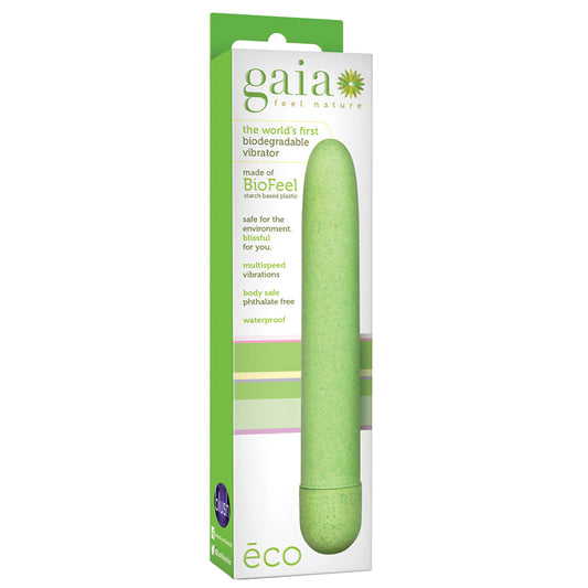 Gaia-Eco-Plant-Based-7-Slim-Multispeed-Vibrator-in-Green