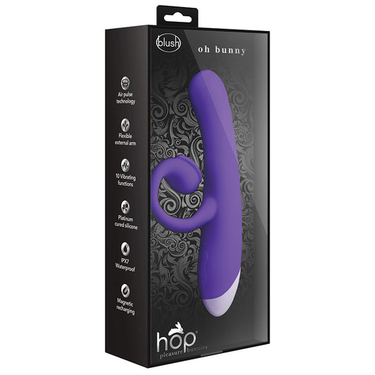Hop-Oh-Bunny-G-Spot-+-Clitorial-+-Suction-Stimulation-Midnight-7.75-Inch-Ultrasilk-Silicone-Rechargeable-Rabbit-Vibrator