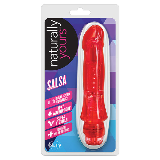 Naturally-Yours-Salsa-Red-6.75-Inch-Vibrator