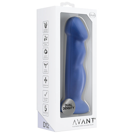 Avant-Suko-Indigo-D12-Artisan-8-Inch-Curved-G-Spot-Dildo-with-Suction-Cup-Base