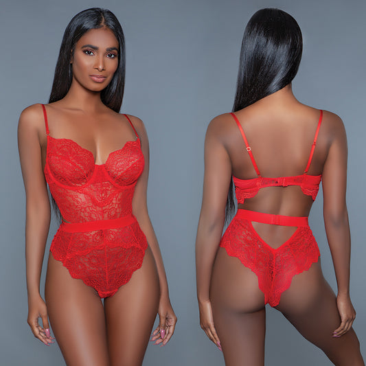 BeWicked Bettany Bodysuit - Red Large