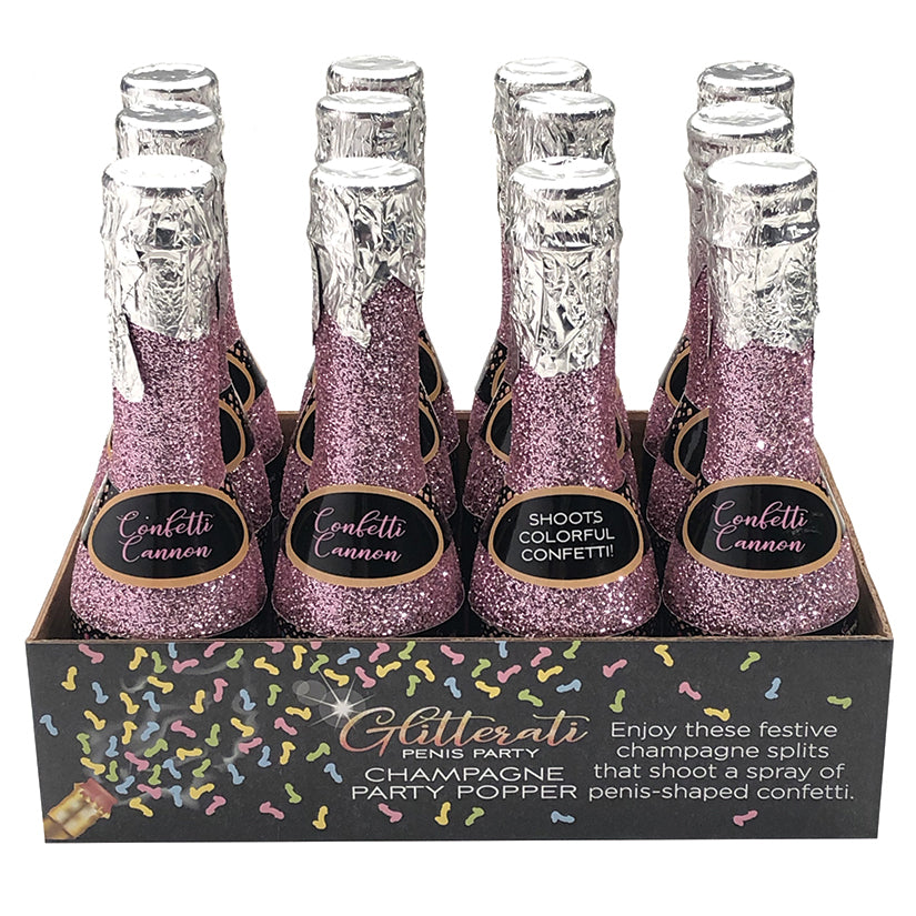 Glitterati Penis Confetti Party Poppers (12 Pack)