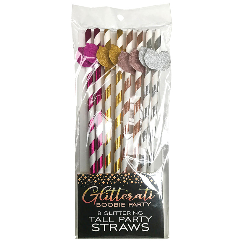 Glitterati Boobie Tall Straws