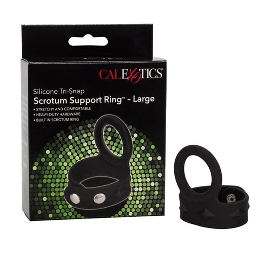 CalExotics Silicone Tri-Snap Scrotum Support Ring - Large