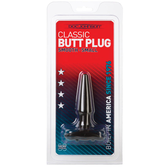 Classic-Butt-Plug-Smooth-Small-Black