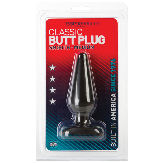 Classic-Butt-Plug-Smooth-Medium-Black