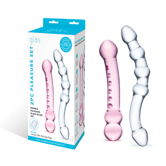 Double Pleasure Glass Dildo Set