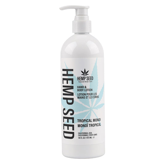Earthly Body Hemp Seed Hand & Body Lotion - Tropical Monoi Scent 16oz