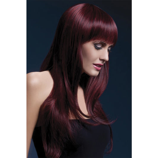 Smiffys Fever Sienna Wig - Black Cherry 26"