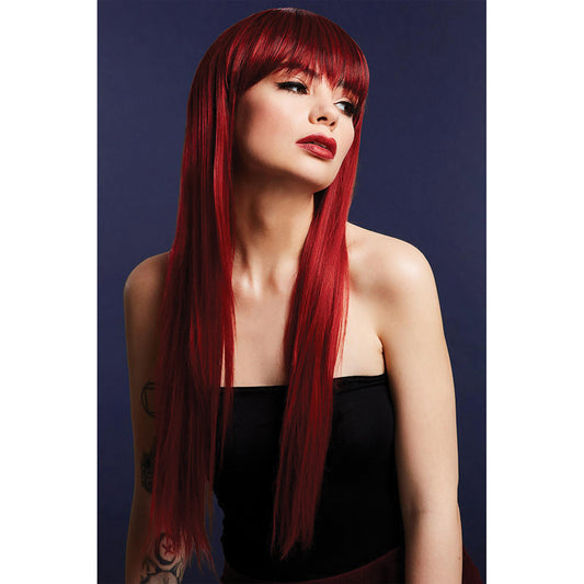 Smiffys Fever Jessica Wig - Ruby Red 26"